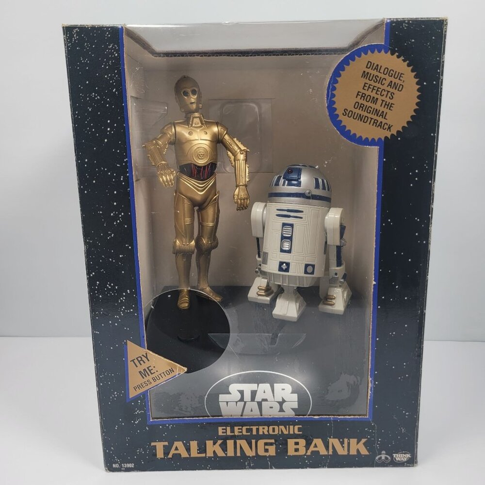 Thinkway Toys Star Wars Electronic Talking Bank R2-D2 And C-3PO 1995 NIB